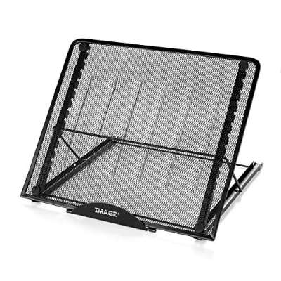 Abbildung von IMAGE Laptopständer Aluminium Notebook Ständer Multiwinkel verstellbare Halterung mit Gummipolster für 17 Zoll Laptop großes Tablet MacBook A3 Leuchttisch 34x29,5cm