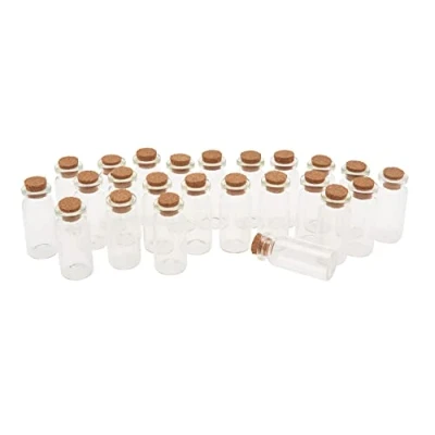 Abbildung von VBS XXL Dekovase Glasfläschen mit Korken 10 ml, 24 Stück