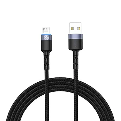 Abbildung von TELLUR Data Cable, USB to Micro USB, LED, Nylon Braided, 1.2M, Black