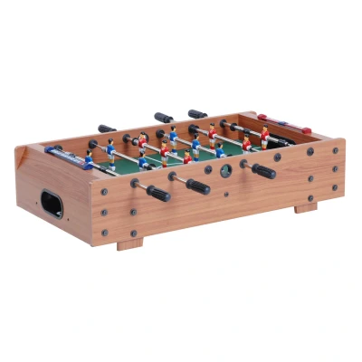 Abbildung von Bandito Mini Tischkicker Kicker mit Teleskopstangen Tischaufleger, braun 94 x 51 23 cm, Kickertisch