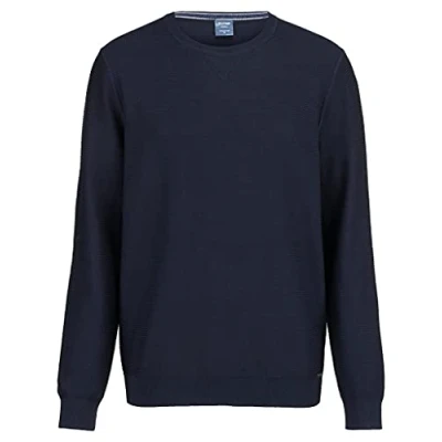 Abbildung von OLYMP Strick Pullover Langarm Rundhals extrafeine Baumwolle nachtblau Gr. S