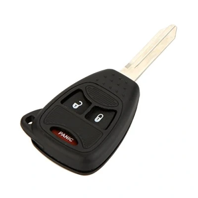 Abbildung von KATUR 3 Tasten Autoschlüssel Fall Compatible with Chrysler Dodge Uncut Blade Blank Shell Remote Key Auto Abdeckung Ersatz Fob