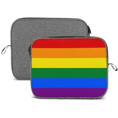 Abbildung von Tragbare Laptoptasche, 35,6 cm (14 Zoll), bunt, schlicht, Regenbogen Laptophülle für Laptops oder Tablets