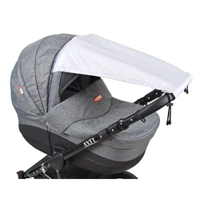 Abbildung von BABYLUX Sonnenschutz SONNENSEGEL für Kinderwagen Buggy UV Schütz (53. Hell Grau)