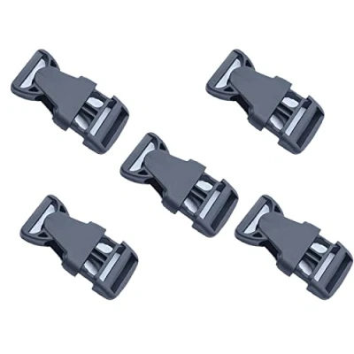 Abbildung von Steckverschluss in 25 mm Schwarz, Kunststoff, Steckschnalle, Steckschließe, Blitzverschluss für 25mm Gurtband (5,10,50 Stck) (5 Stück)