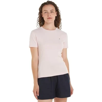 Abbildung von Tommy Hilfiger NEW SLIM CODY Tshirt basic, Damen, Größe: Small, Whimsy pink