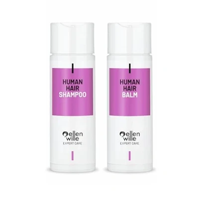 Abbildung von Ellen Wille PurePower Pflegeset Shampoo + Balsam für Echthaar Perücken Haarteile