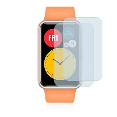 Abbildung von BROTECT 2 Stück Full Cover Schutzfolie für Huawei Watch Fit Screen Displayschutz Folie [3D Curved, Anti Fingerprint, Kristall Klar]