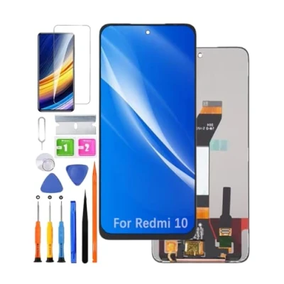 Abbildung von HLYGZX Ersatz Original Display für Xiaomi Redmi 10/10 2022 LCD Bildschirm, 21061119AG 21061119DG 21061119AL Bildschirm Touch Digitizer Assembly Reparaturteile Kit