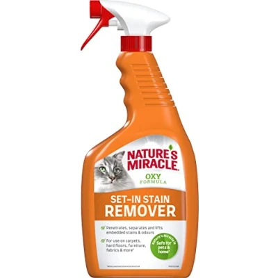 Abbildung von NATURE&#039;S MIRACLE Set in Oxy Stain&amp;amp Odour Eliminator Reinigungsspray 709 ml