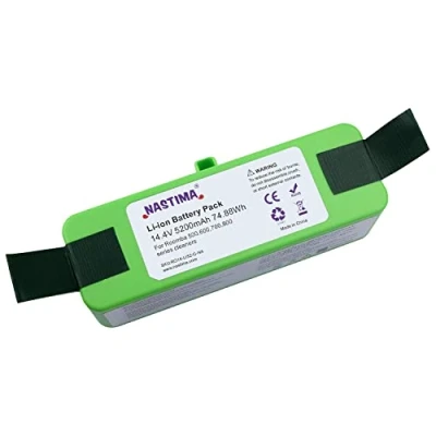 Abbildung von NASTIMA Xlife Lithium Ionen Akku, 14,4 V, 5200 mAh, kompatibel mit iRobot Roomba 985 980 960 895 890 880 870 860 790 780 770 760 695 690 680 675 650 40 62 0 614