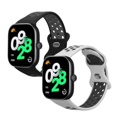Abbildung von kwmobile 2x Sportarmband kompatibel mit Xiaomi Redmi Watch 4 Armband Fitnesstracker Band Set aus TPU Silikon