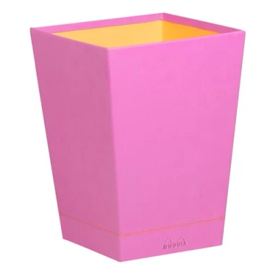 Abbildung von Rhodia 318921C Papierkorb (24 x 24 32 cm, praktisch und strapazierfähig, Kunstleder, elegant, ideal für Ihr Büro) 1 Stück, lila