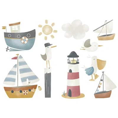 Abbildung von LITTLE Dutch Wandtattoo &quot;Little Selbstklebende Set Sailors Bay&quot;, (Set, 2 St.)