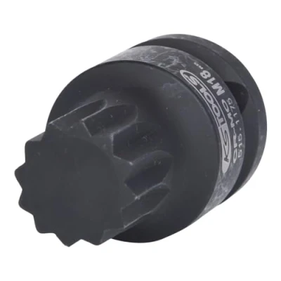 Abbildung von KS TOOLS 515.1175 Kraft Stecknuss 45 M18 12,5 (1/2&quot;) Innenvielzahn, Außenvielzahn