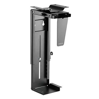 Abbildung von LogiLink EO0005 Einstellbare Untertisch/Wand PC Halterung 360 drehbar mit variabler Größeneinstellung für PC&#039;s bis zu 10kg