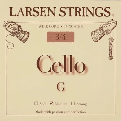 Abbildung von Larsen Cello Saiten Original Fractional kleine Größen G 3/4 Medium
