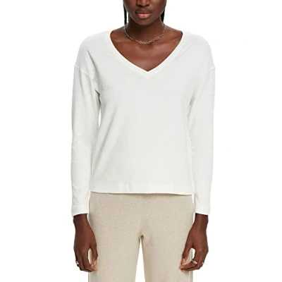 Abbildung von ESPRIT Damen 013EE1K335 T Shirt, 110/OFF White, XXS
