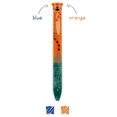 Abbildung von Zweifarbiger Kugelschreiber Tiger blau orange Click&amp;Clack Legami