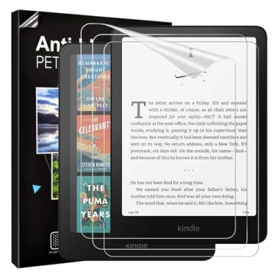 Abbildung von TiMOVO (3 Pack) Displayschutzfolie für den neuen Amazon Kindle Paperwhite 7 Zoll (12. Generation, 2024) und Colorsoft Signature Edition, entspiegelte, Kratzfeste PET