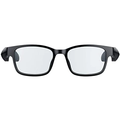 Abbildung von Razer Anzu Smart Glasses (rechteckige, kleine Gläser) Audio Brille mit Blaulicht oder Sonnenschutz Filter (Integriertes Mikrofon + Lautsprecher, 5 Stunden Akku, spritzwassergeschützt) Schwarz