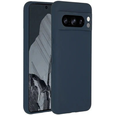 Abbildung von Google Pixel 8 Pro Hülle Silikon Accezz Backcover/Soft Case Handyhülle Dunkelblau Black Friday Deals