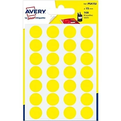 Abbildung von Avery psa15j Schutzhülle de 168 Pastilles Durchmesser 15 mm A6 gelb