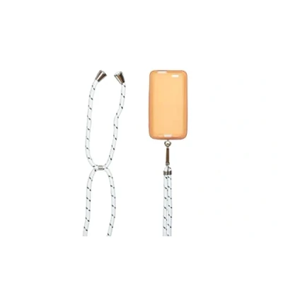 Abbildung von caseroxx Hülle kompatibel mit Dexcom G7 / ONE+ [Blutzuckermessgerät Protective Case Tasche in orange weiß + Displayschutzfolie]