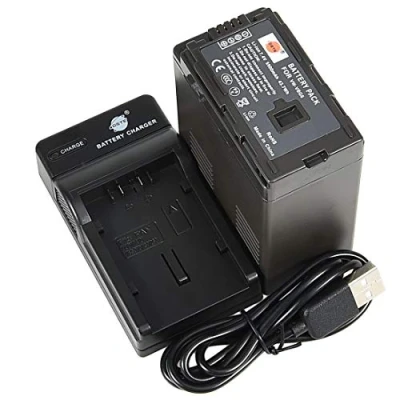 Abbildung von DSTE VW VBG6 Li Ionen Batterie und Micro USB Ladegerät Anzug kompatibel mit Panasonic NV GS90,NV GS98,PV GS90,PV GS500,SDR H90,SDR H258,AG AC7,AG AC130A,AG AC160A,AG AF100,HDC HMC40