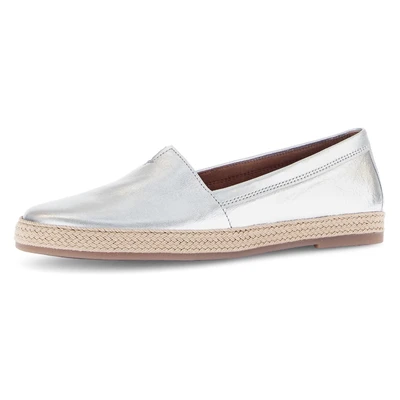 Abbildung von Gabor Slipper, Damen, Größe: 36, Silber Veloursleder