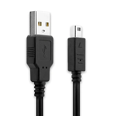 Abbildung von subtel® Ersatz USB Kabel 1m für Nintendo DSi/DSi XL / 2DS 3DS Ladekabel System Connector auf A 2.0 Datenkabel 1A schwarz PVC Gamepad Game Pad
