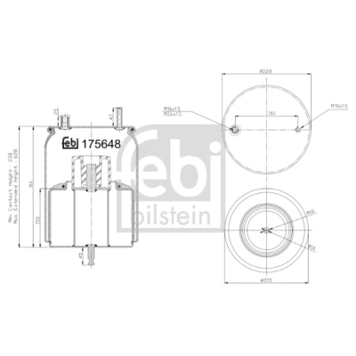 Abbildung von FEBI BILSTEIN 175648 Federbalg, Luftfederung VOLVO: FH