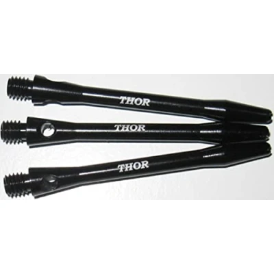 Abbildung von THOR DARTS ®™ Aluminiumschäfte 47mm medium Dart Alu Shafts 1 Set = 3 Stück schwarz
