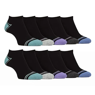 Abbildung von Farah 10er Pack Herren Sneaker Socken Qualität Kurz Bambussocken (39 45, Schwarz)