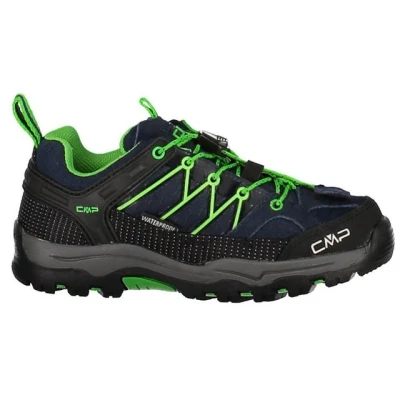 Abbildung von CMP KIDS Rigel LOW WP Unisex Hikingschuh für Kinder, Größe: 34, Black/blue/gecko Leder und textil