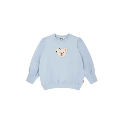 Abbildung von Steiff Sweatshirt EU Größe 92 Chambray Blue, Langarm Sweatshirt, Longsleeve für Kinder, Pullover langärmelig, Babyoberteil, ideales Basic Shirt, bequem und weich, waschmaschinenfest