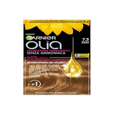 Abbildung von Garnier Olia Haarfarbe, permanente ohne Ammoniak, natürlicher Ursprung, vegane Formel, Goldblond