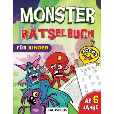 Abbildung von Monster Rätselbuch für Kinder ab 6 Jahre: Monstermäßiger Rätselspaß Zuhause Mit Labyrinthen, Malseiten, spannenden Rätseln,… und vielen weiteren Abenteuern!