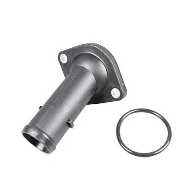 Abbildung von METZGER 4010273 Flansch Kunststoff Motorblock, längs, Thermostat VOLKSWAGEN: Golf 6, Passat B6 Variant, Plus / Crossgolf, AUDI: A3 Schrägheck