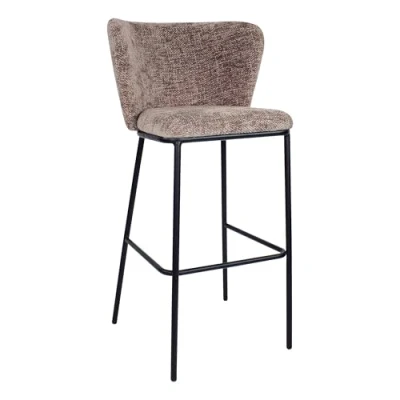 Abbildung von Kick Collection Barhocker BO Taupe Modern und Hochwertig Chenille Erhältlich in vielen Farben