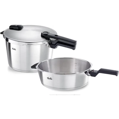 Abbildung von Fissler Schnellkochtopf &quot;Vitaquick Premium&quot;, Edelstahl 18/10, (Set, 2 tlg., 8,0 l + Schnellbratpfanne 4,0 l), Premium Qualität Made in Germany