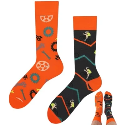 Abbildung von TODO Lustige socken Fahrrad Herren, Rennrad Damen für Radfahrer (39 42, Orange Bike)