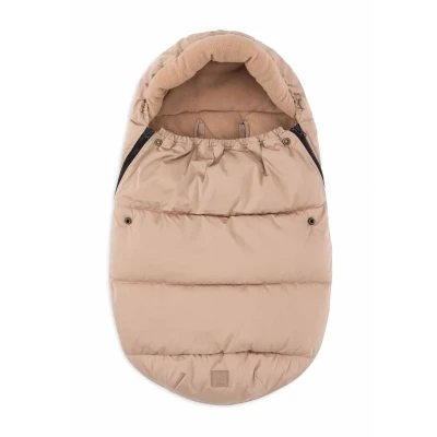 Abbildung von Jollein Fußsack Puffed Biscuit Für Babyschale Kinderautositz Gruppe 0+ und Kinderwagen 3 Punkt 5 Gurt