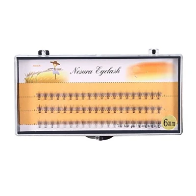 Abbildung von Künstliche Cluster Wimpern, 60 Stück pro Tray, Haofy Falsche Wimpern Extensions, 3D Volumen Einzeln für Wimpernverlängerung Mädchen Frauen Damen, Einzelne zu Hause (6 mm)