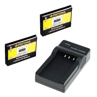 Abbildung von bg akku24 2 Stück Akku und Ladegerät für Nikon Coolpix A100,A300,S32,S33,S2500,S2600,S2700,S2800,S2900,S3100,S3300,S3500,S3600,S3700,S4100,S4300,S5200,S5300,S6400,S6500,S6600,S6800,S6900,S7000,W100
