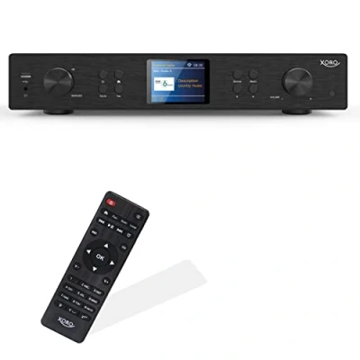 Abbildung von Xoro Digitaler HiFi Tuner HFT 440 mit DAB+/UKW Antenne (LAN, WLAN, Farbdisplay, Spotify)