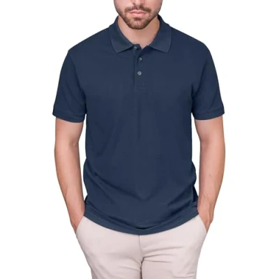 Abbildung von HRM Herren Luxury Polo, Navy, Gr. XL I Premium Polo Shirt aus 100% Baumwolle Basic Polohemd bis 60C farbecht waschbar Hochwertige &amp; nachhaltige Bekleidung