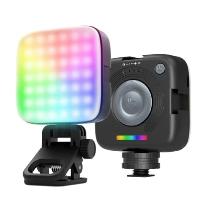 Abbildung von NEEWER ENTRY LEVEL VERSION RGB Videolicht, Magnetisches Kameralicht, 126 LEDs, Clip on Videoleuchte, Selfie Licht, 2000mAh 3000K9000K CRI80+, 10 Effekte, 3 Cold Shoes 1/4Zoll Gewinde für Foto, RGB126
