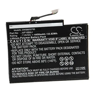 Abbildung von vhbw Akku kompatibel mit Acer Switch 7 SW713 51GNP 87M8, 87T1 Notebook (4450mAh, 7,6V, Li Polymer)