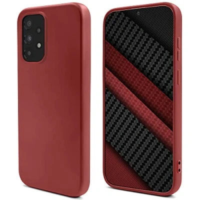 Abbildung von Moozy Lifestyle. Hülle für Samsung A33 5G, Vintage Rosa Premium Silikon Handyhülle Schutzhülle mit Mattem Finish und Weichem Mikrofaserfutter, Phone Cover Case